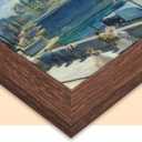 Solid Wood 24x36 Frame - Single Frame, Rustic Walnut 24 x 36 Poster Frame for Artwork, Puzzles, Photos and Movie Posters Picture Frames