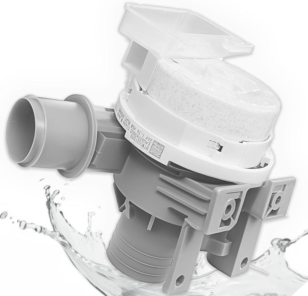Upgraded AHA75673404 AHA75673402 Washer Drain Pump Assembly Compatible with AP6978814 PS12748410 WT7200CW WT7100CW WT7300CW WT7800CW WT7900HBA WT7305CW Drain Pump Replacement