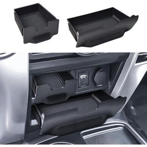 Center Console Storage Drawer Compatible with Toyota 4Runner 2014-2021 2022 2023 2024 5th Gen Accessories 2-piece Extra Shifter Cubby Organizer Secret Compartment Tray