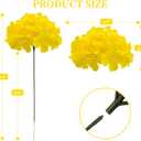 10 pcs Hydrangea Artificial Flowers, Silk Artificial Hydrangea Head with Stem Hydrangea for Bridal Wedding Baby Shower Home Party Decoration (Yellow)