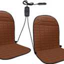2 PCS Seat Cushion Comfortable Winter Seat Cover, Gifts for Family (Brown)