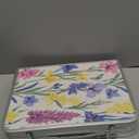 Anbte 2ft Folding Camping Table, 3 Adjustable Height Max 27.5" Small Folding Table with Storage Net Lightweight & Portable with Carry Handle, for Outdoor Indoor Camping Beach BBQ RV, Blooming Floral (Spring Blossom)