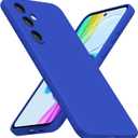 LoeoeL for Samsung Galaxy S25 Phone Case Silicone, Minimalist Ultra Thin Slim Soft Rubber Gel Solid Color Matte TPU Cute Case for Women Men, Girly Plain Aesthetic Design & Camera Cover, Royal Blue