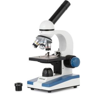 AmScope M150C / M150C-I 40X-1000X All-Metal Optical Glass Lenses Cordless LED Student Biological Compound Microscope