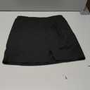 Womens Mini Skirt with Shorts Sexy Mid-Waisted Skorts Pencil Bodycon Short Skirts with Side Split 2025 Black S