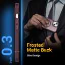 for iPhone 15 Case [Compatible with MagSafe] [Military-Grade Drop Protection] [Anti-Fingerprint] [Anti-Scratch] Slim Silky-Soft Touch Translucent Matte Case 6.1 inch, Burgundy