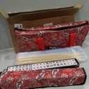 American Mahjong Game Set, 166 White Tiles, 4 All-in-One Color Rack/Pushers, Complete Mahjong Tile Set Red Printed Carrying Bag, 21 inches x 10 inches x 4 inches