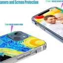 for iPhone 14 Plus Case for Girl Women Men,Shockproof Thin Slim Soft TPU Clear Protective Phone Case Cover with Design for iPhone 14 Plus 6.7,Famous Painting Van Gogh Starry Night
