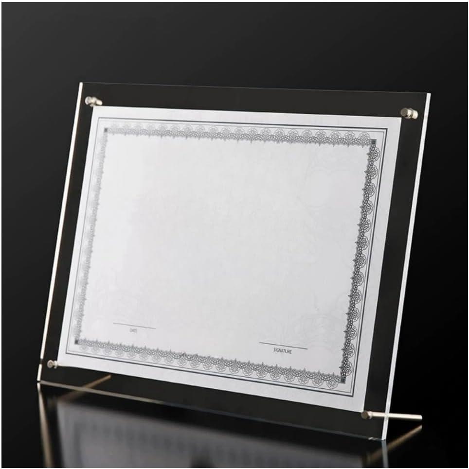 1 Pack 12x16"Poster Frame,Acrylic Floating Frame,Frameless Picture Frame,Clear Picture Frame,Wall & Tabletop Picture Frames for Photos Artwork Posters Paintings (Clear, 12x16")