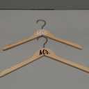 Beeveer 2 Pcs Bride Hanger Set Bride and Groom Hanger for Wedding Dress with Bow Tie for Tuxedo Wedding Gifts Bridal Party Shower