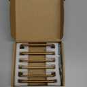 Goo-Ki 6 Pack Antique Brass Cabinet Pulls Zinc Alloy Hardware for Drawer Kitchen Cupboard - 5.04" c-c Vintage Bronze Bar Pull Retro Brass Handles