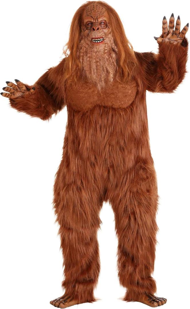 Adult Jack Links Sasquatch Halloween Costume | Bigfoot Mascot Complete Outfit | Officially Licensed (Large)