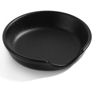 LE TAUCI Ceramic Spoon Rest, 4.8 Inch Spoon Rest for Stove Top, Spoon Holder for Kitchen Counter, Coffee Spoon rest, Utensil Rest for Cooking, Crude Black