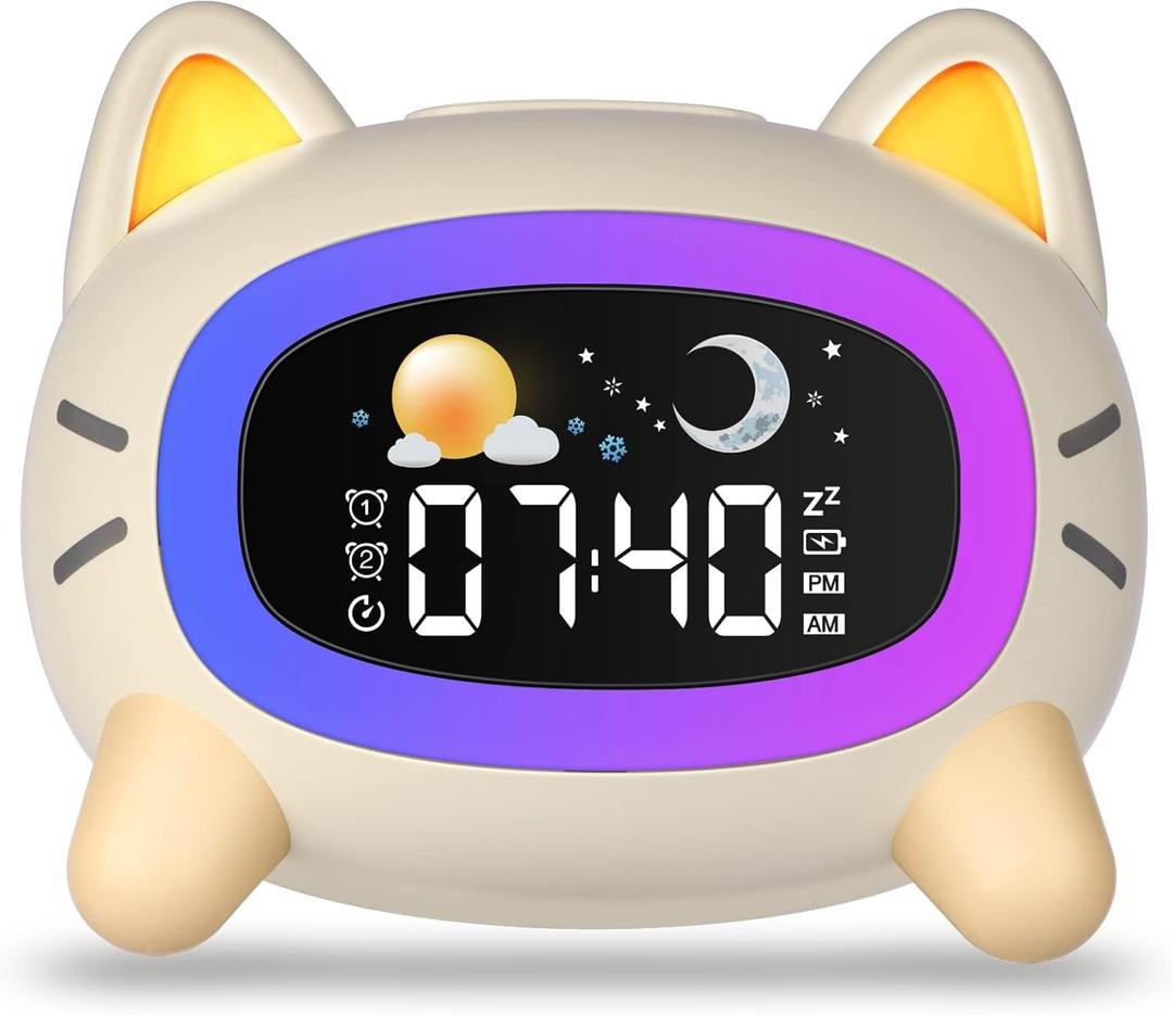 Fotgear Alarm Clock for Kids, White