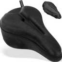 Bike Seat Cushion Gel Padded Saddle Cover for Men Women - Extra Padding Soft Comfort Bicycle Seat Cushion for Peloton, Stationary, Spin, Mountain, Road, Ebike