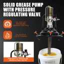 60:1 Portable Air-Operated Grease Pump for 5 Gallon Bucket, Grease Gun Coupler 2 PCS and 13 ft High Pressure Hose, 0.85L/Min, 34-48Mpa, Universal Fit, Vehicle Compatible (No Bucket)