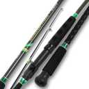 Fiblink 2-Piece Surf Spinning/Casting Fishing Rod, Carbon Fiber Fishing Rod 9"