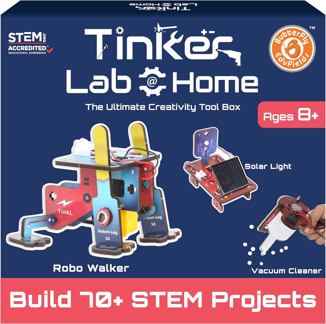 Butterfly EduFields 70+ Jumbo STEM Projects Kit for Kids Age 12-14 | Engineering & STEM Robotic Kits for 8-12 Year Olds | Electronics Circuits | Best Birthday Gift for Kids Age 12-14