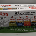 Boulder Canyon Kettle Style Potato Chips Variety Pack, 24 Count, Assorted 1.5oz. Bags, Olive Oil Classic Sea salt, Hickory BBQ, Sea Salt & Cracked Pepper, Classic Sea salt, Better Before: NOV/03/2025