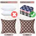 Neutral Floral Throw Pillow Covers 18x18 Vintage Farmhouse Cushion Covers Boho Home Decor for Sofa Chair Couch Throw Pillows for Living Room Bedroom Accent Brown Velvet Floral Pillowcases Set of 2