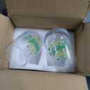 2Pcs St Patrick's Day Stemless Wine Glasses 17oz Shamrock Drinking Glasses Happy St Patrick's Day Tumbler Cups Party Cups for St Patrick's Day Party Supplies Kitchen Decorations Gifts