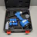 Heavy duty Air Hydraulic Rivet Nut Tool, Pneumatic Riveter Automatic Rivet Nut Gun Tool Setting Kit Come with 7 Size SAE Nose-Piece Assembly (#6-32, #8-32, #10-24, 1/4-20, 5/6-18,3/8-16,1/2-13)