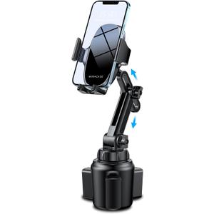 Miracase [Upgraded Version Cup Phone Holder for Car, Universal Adjustable Long Neck Car Phone Mount Cradle Friendly Compatible with iPhone Samsung Google and All 4.0-7.0 inches Smartphones