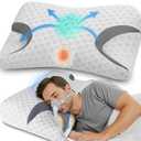 IKSTAR CPAP Pillow for Side Sleepers – Fits All CPAP Mask Types – Adjustable Memory Foam with Contoured Cutouts for Side, Back & Stomach Sleepers – Reduces Air Leaks & Mask Pressure a Better Sleep