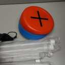 18.2 Inch 3-in-1 Glowing Ring Toss Tic Tac Toe Outdoor Game for Adults and Family (blue&green)