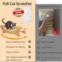 Cat Scratch Pad with Replacement Scratching Felt, Large Cat Scratcher Bed Hammock Lounge for Scratching Pad, Protects Furniture,Kittens Gifts