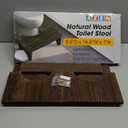 AZEN Wood Toilet Stool Squat Adult, Poop Stool for Bathroom Adults, Portable Toilet Potty Stools for Adults, 7 Inch Height (Black (1 Pack))