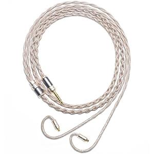 FSIjiangyi 6N Single Crystal Copper IEM Cable for Sennheiser IE900 IE600 IE300 IE200 4.4mm Balanced Hi-Fi Earphone Audio Upgrade Cable (3.5mm Plug)