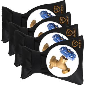 Hedoc Pro Outdoor Faucet Covers for Winter Freeze Protection, 4 Pack 6'' W x 8.2'' H Winter Faucet Insulation Cover Socks, Hose Bib Covers for Winter (Faucet Cover 4 Pack)