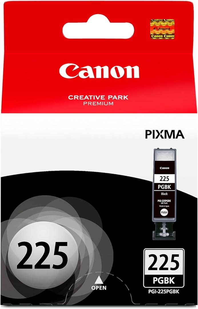 Canon PGI-225 Genuine Black Ink Tank, Compatible with iP4820, MG5220, MG5120, MG8120, MG6120, MX882, iX6520, iP4920, MG5320, MG6220, MG8220, and MX892 Printers
