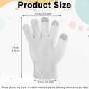 SATINIOR 60 Pairs Touchscreen Winter Gloves Bulk Stretchy Knitted Texting Gloves for Men Women (White Black Silver Wire)