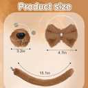 Dog Costume for Kids with Ears Nose Bow Tie Tail Adult Halloween Costume
