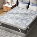 PERLECARE Firm Mattress Topper Queen, 3" Hard Mattress Topper for Pressure Relief, Mattress Pad with Cooling Bamboo Cover, High Density Memory Foam, Removable & Washable