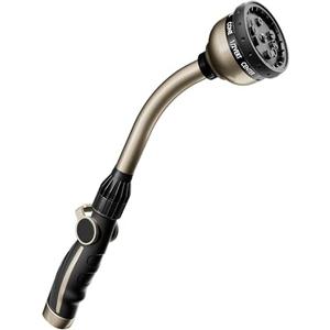 RESTMO Watering Wand Heavy Duty, Metal Garden Hose Wand with 10 Spray Patterns, 15-Inch Long Hose Nozzle Sprayer with Thumb Flow Control, Ideal to Water Hanging Baskets and Shrubs