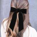 Christmas Black Velvet Ribbon, 2 Inch x 10 Yard Vintage Single Face Spool Satin Velvet Ribbon for Christmas Wreath Decoration DIY Bow Craft Gift Wrapping Wedding Ornaments Party Home Decor