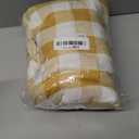 Softalker Checkered Tablecloth Rectangle, Outdoor Linen Cotton Gingham Table Cloth with Tassel, Heavy Duty Wrinkle Free Buffalo Plaid Table Cover for Kitchen Dining Home Party - 55 x 120 Inch, Yellow