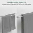Greenspring 24 Inch Dual Towel Rack for Bathroom, Brushed Nickel