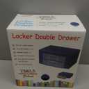 Locker Drawer. Includes 2 Removable Drawer Dividers. Heavy Duty. Fits 12" Wide Locker (Blue Double)