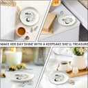 Tiny Detalles Jewelry Dish Mother’s Day Gifts – Birthday Gifts for Mom Grandma, Ceramic Trinket Dish for Decor, Thank You Mother in Law Gift, Elegant Tray for Rings Earrings Keys