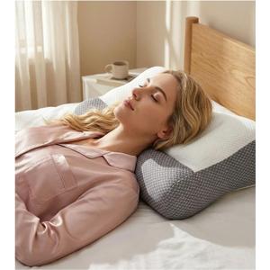 Neck Pillow for Sleeping-Ergonomic Side Pillow, Suitable for Neck, Shoulders and Sides, Back and Sleepers. (Large-Size)