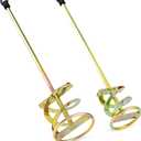 Paint Mixer for Drill, Paint Stirrer for Drill, Zinc Plated Steel, Rustproof and Easy to Clean, Fits Standard Drill, 1-5 Gallon Buckets, Mixes Paint, Mud, and Cement, Diamater 2.36" and 3.15", 2PCS