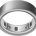 Oura Ring 4 - Brushed Silver - Size 8 - Smart Ring - Size First with Oura Ring 4 Sizing Kit - Sleep Tracking Wearable - Heart Rate - Fitness Tracker - Up to 8 Days of Battery Life