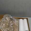 Drum Lamp shades Set of 2, White Line Lamp Shades for Table Lamps Floor Lamp, 13" Top X 13" Bottom X 10" High Large Fabric Lamp Shades, Easy Assembly Replacement Lampshades