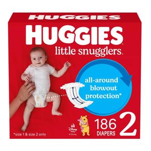 Huggies Little Snugglers Size 2 Diapers, count 186