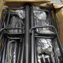6 Pack String Light Poles for Outside, Upgraded Heavy-Duty Metal Poles for Outdoor String Lights with Fork, Adjustable Lighting Hanging Accessories for Patio Decor Pergola Backyard Garden Decorations