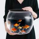 Geelin 3 Gallon Plastic Fish Tank Large Bowl Shatterproof with Crystal Clear Clarity for Terrarium, Flower Vase Centerpiece Gift for Fish Lovers (Round)